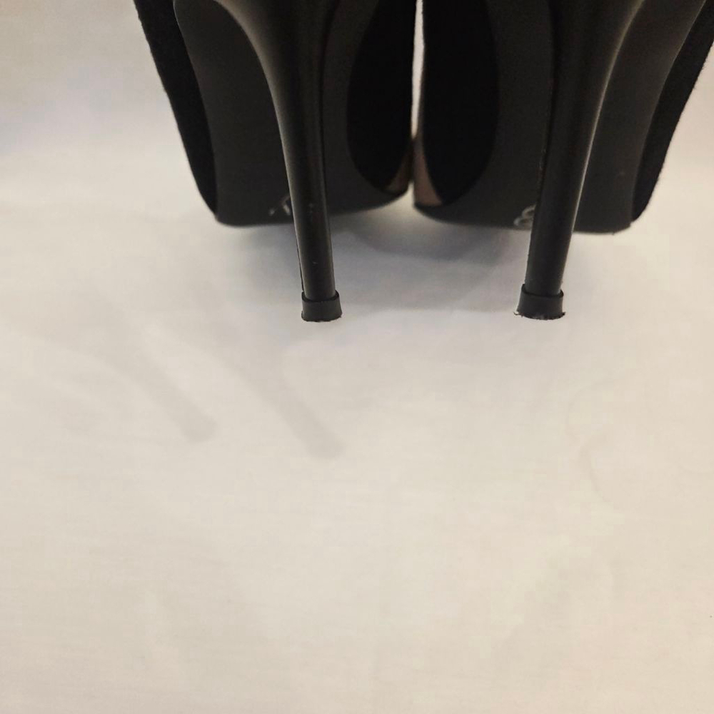 CLAUDIA CIUTI Black Tan Suede Pointed Toe Heels Size 8 - Picture 6 of 9